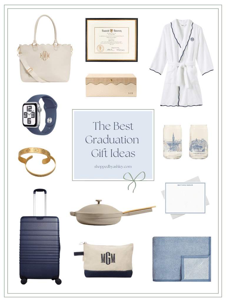 collage round up of graduation gift ideas